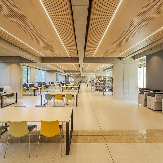 Tablero de Melamina Madera Carvalo en Aularios de la Universidad de O'Higgings / Masisa®