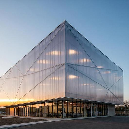 Sistema de policarbonato para fachadas - Snapwall / DVP