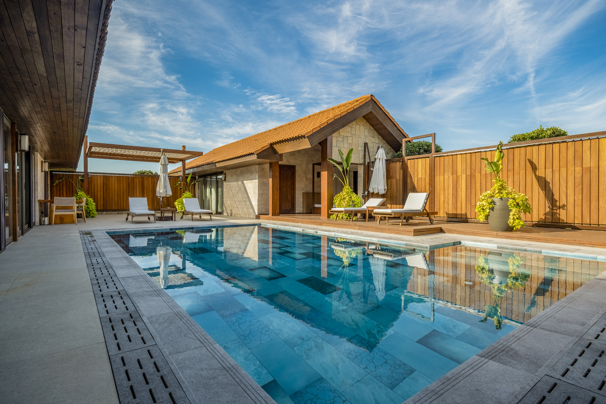 Porcelain Pool Tiles in Hotel Project from SERAPOOL