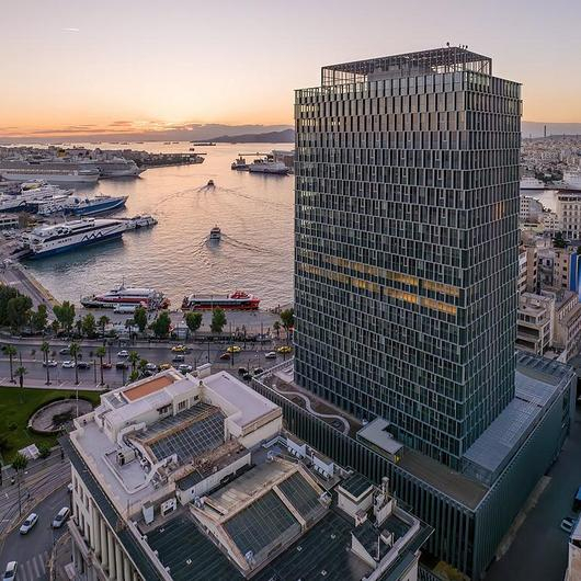 Aluminum Composite Panels at The Piraeus Tower / Elval Colour