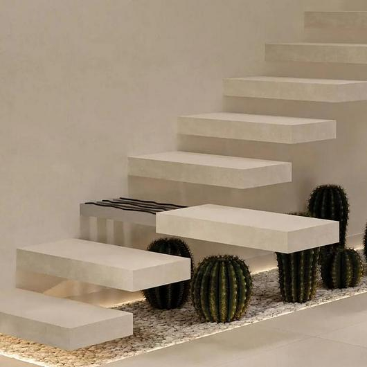 Escaleras voladas / Porcelanosa