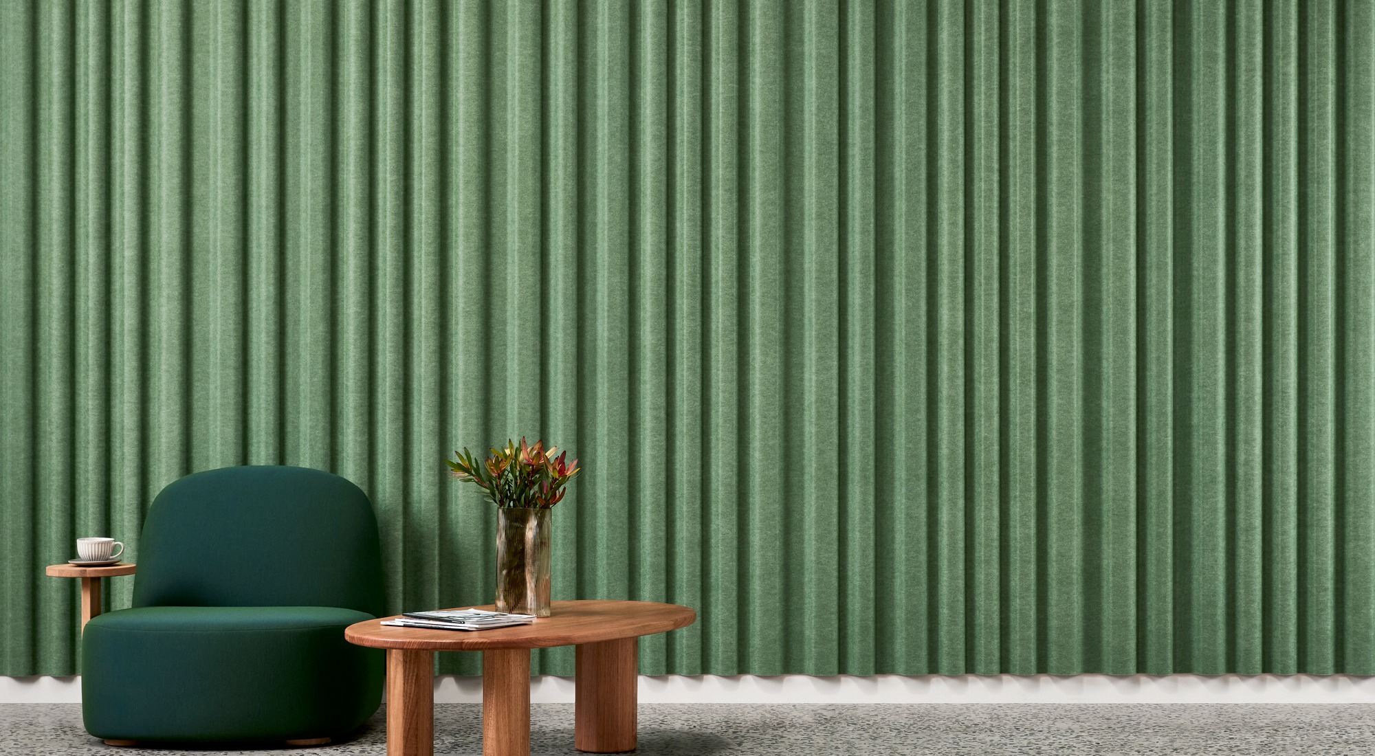 Curtain 3D Formed Acoustic Panel from Woven Image
