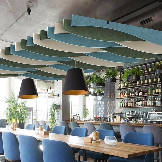 Array Acoustic Ceiling Baffle System / Woven Image