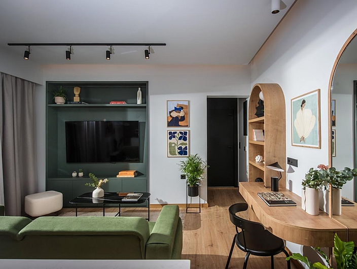 Custom Interior Woodwork in City Apartment