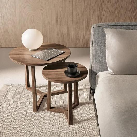 Metal-Base Coffee & Side Tables / Flexform