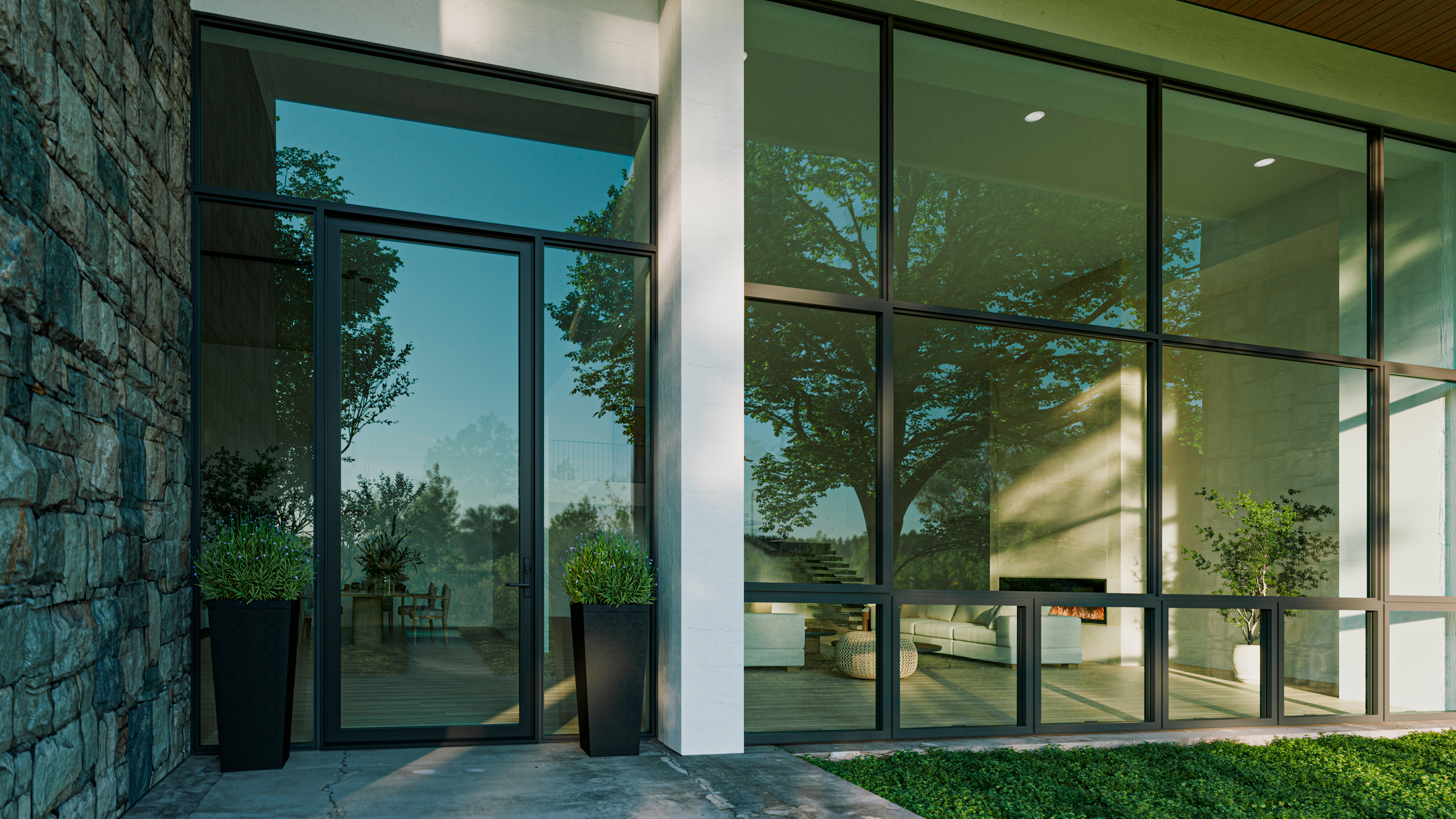 Series 8900 Hinged Door – Vantage Line from Western Window Systems