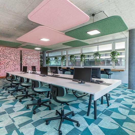 Acoustic Solutions in Flaschenpost Office Zurich / Impact Acoustic