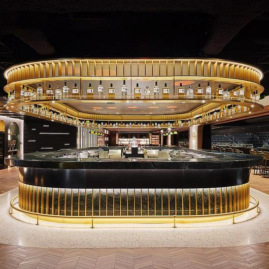 Leather-finish HPL Panels at Barclays Center Clubs / PoliLam