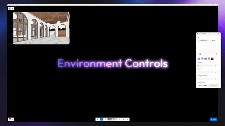 Real-time shadows and lighting adjustment 