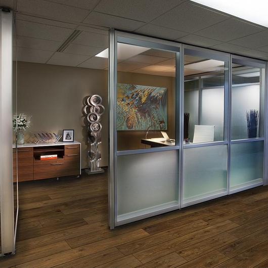 Tabique móvil de vidrio desmontable - Acousti-Clear® / Modernfold