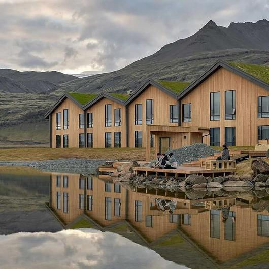 ThermoWood® Cladding at Glacier Lagoon Hotel / Lunawood