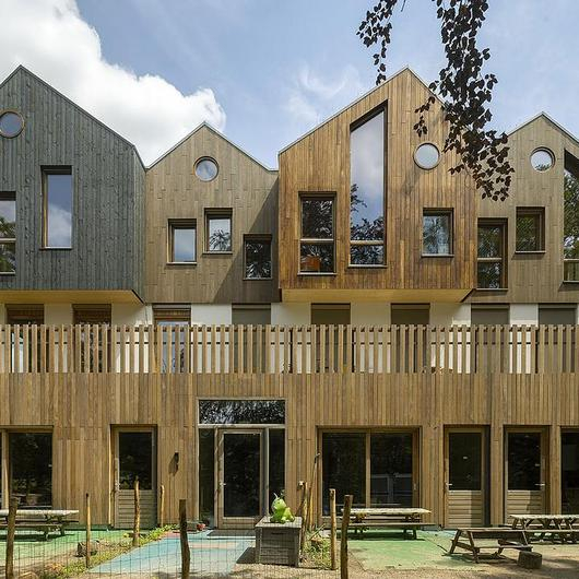 Bamboo Façade for Daycare Mowgli / MOSO® Bamboo